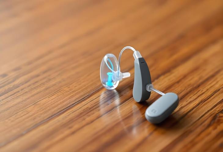 Stylish and Functional SkinToned Digital Hearing Aids on Display